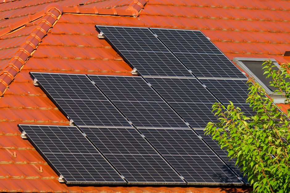 Modern home featuring a newly installed residential solar system